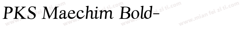 PKS Maechim Bold字体转换